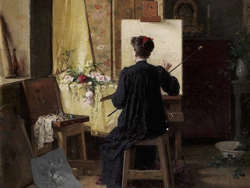 1841-Axel Gillis Hafström - Nell'atelier